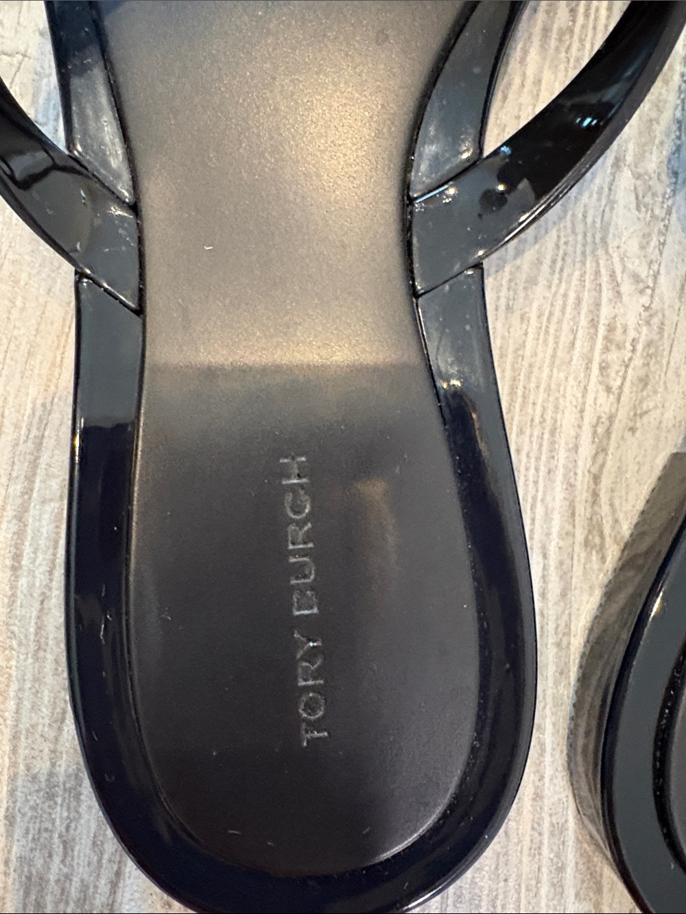 Tory Burch Black Square-Toe Jelly Sandals - Picture 3 of 7